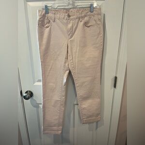 Ann Taylor Loft Modern Straight Creamy Light Pink Color Pants Size 8